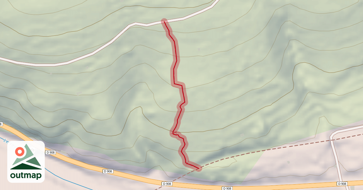 Map of Piste VTT des Cornes