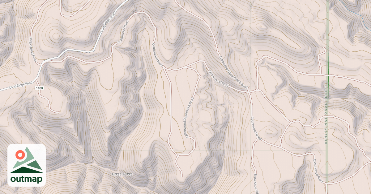 Map of COTTONWOOD
