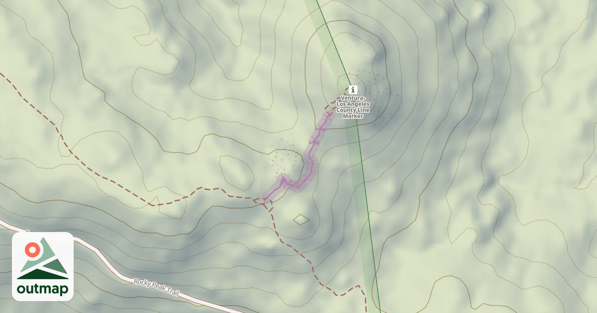 Map of Trail to Rocky Peak