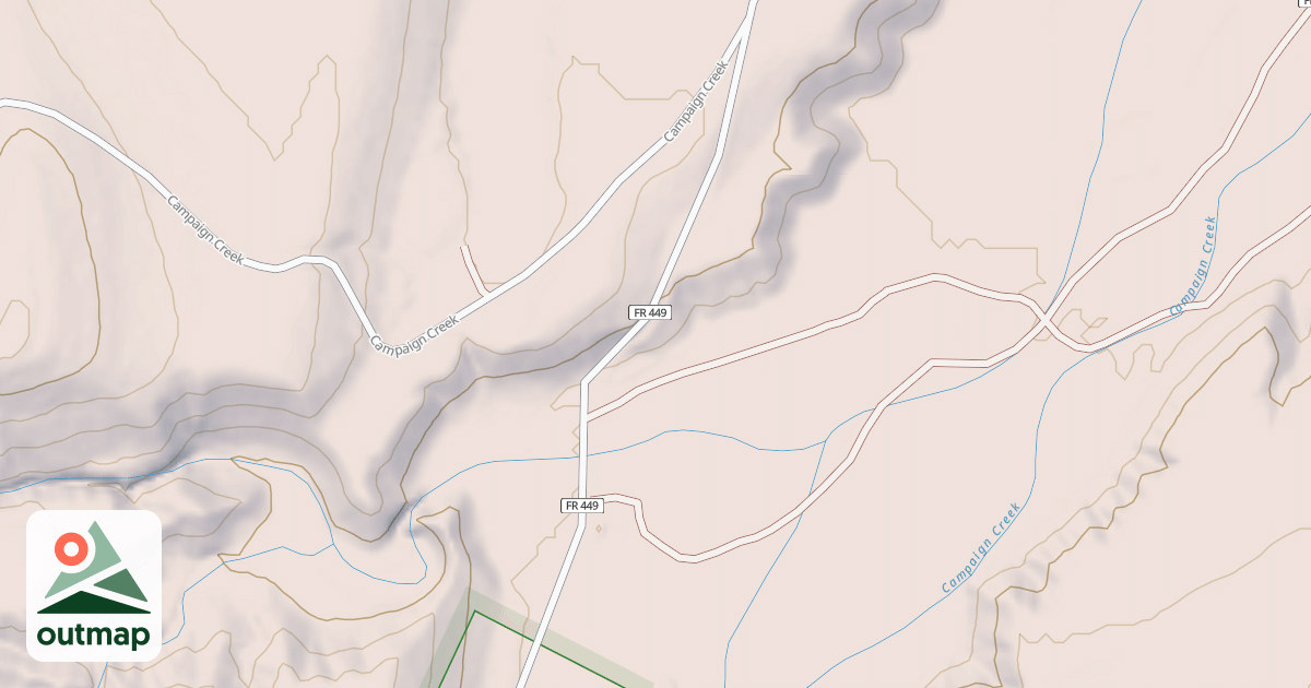Map of CAMPAIGN CREEK SPUR
