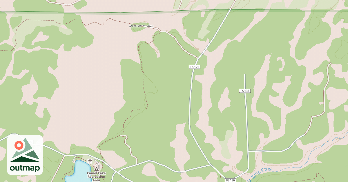 Map of BIG GULLEY