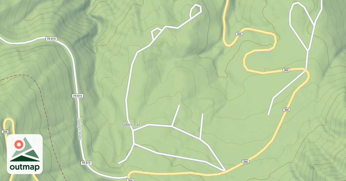 Map of UPPER TURKEY FLAT