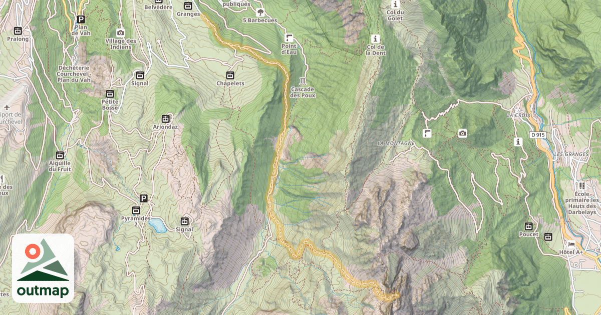 Map of Brèche Portetta — Grand Prâlin