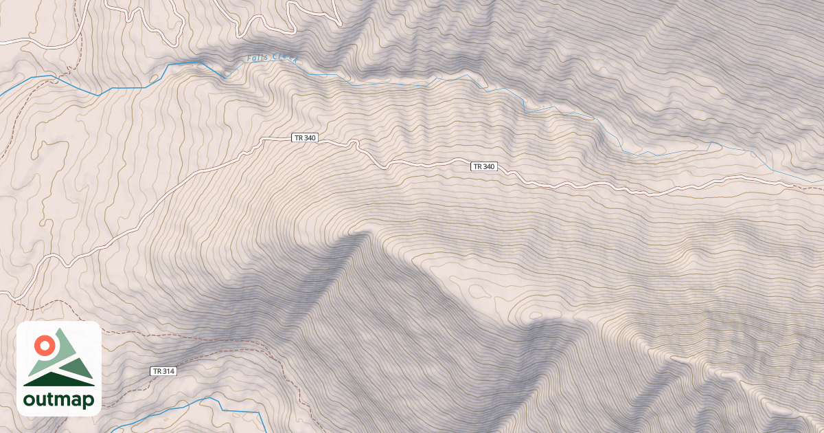 Map of Falls Creek Orv Trail