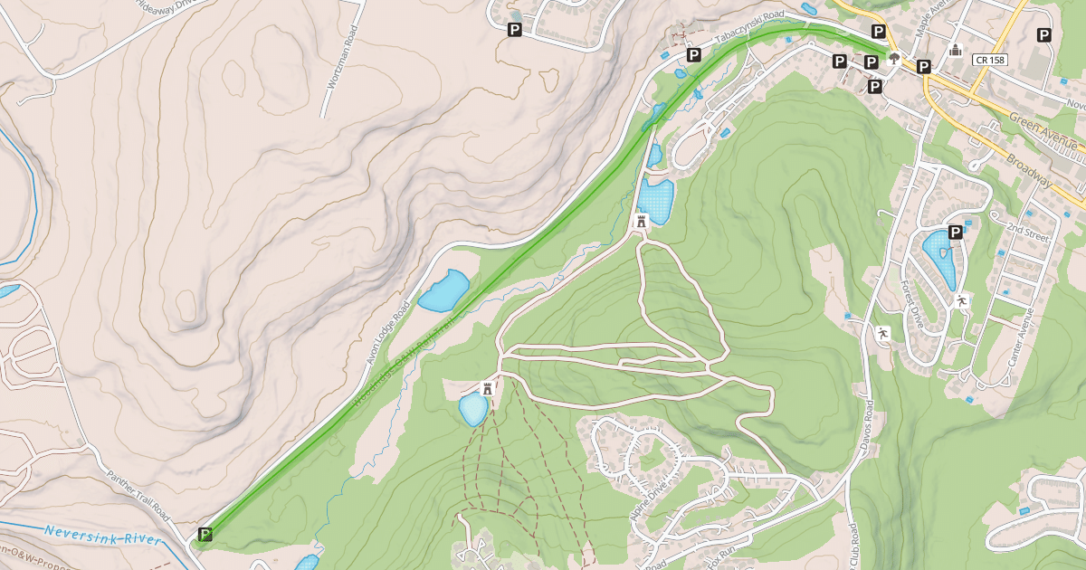 Map preview of Woodridge O&W Rail Trail