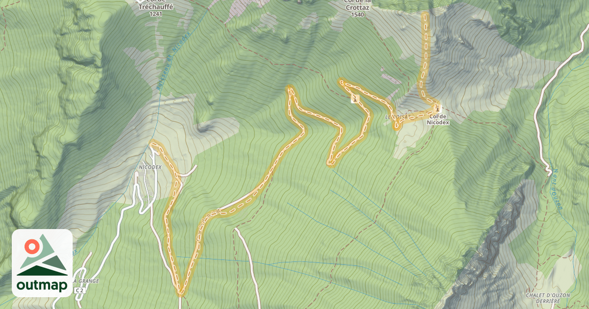 Map of Arête des Aiguillettes — Nicodex