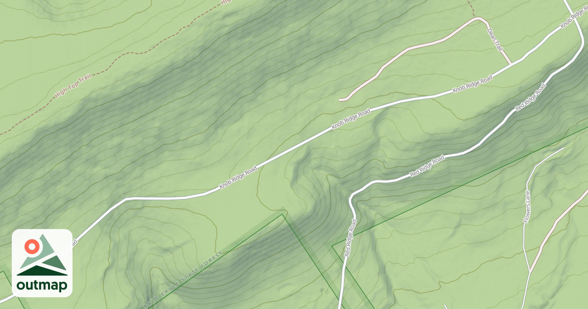 Map of Bald Eagle State Forest Snowmobile Trails