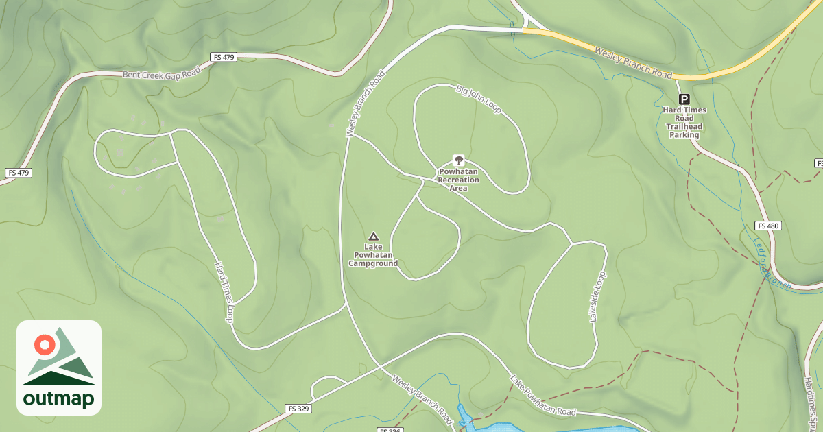 Map of POWHATAN ACCESS