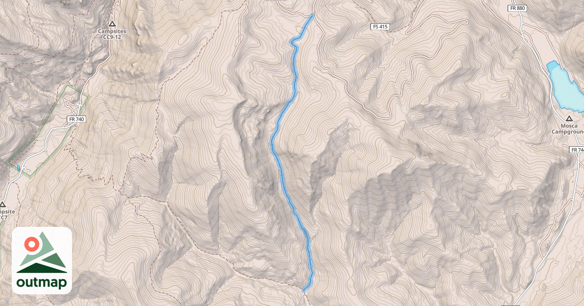 Map of Bear Creek Trail 415