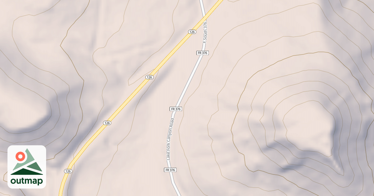 Map of LAKE FORK CANYON