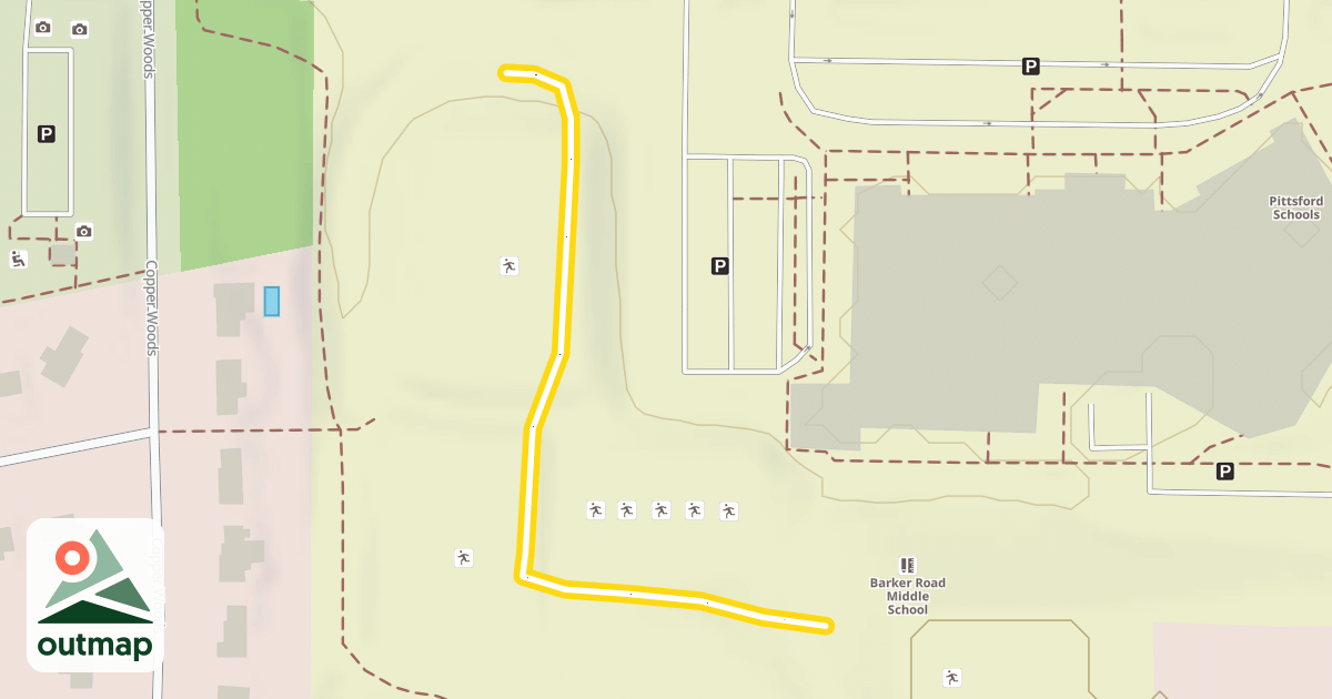Map of Mt. Pittsford Ski Trail