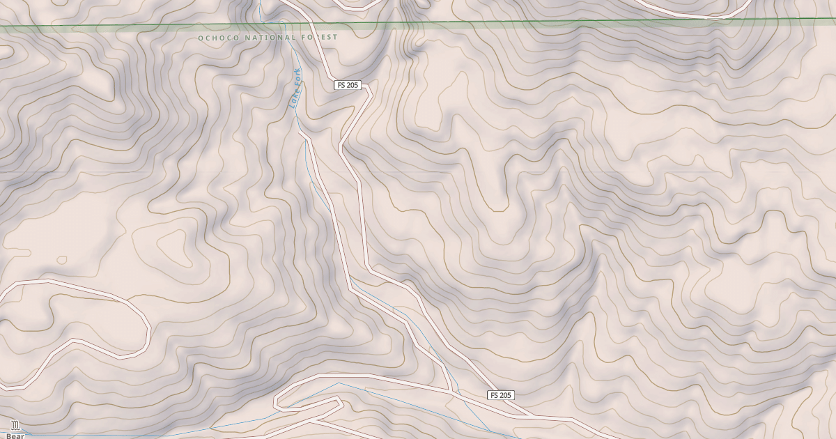 Map preview of USFS Motor Vehicle Use Map Roads {22717DF2-BB5D-450A-AE7C-92A25E7B5834}
