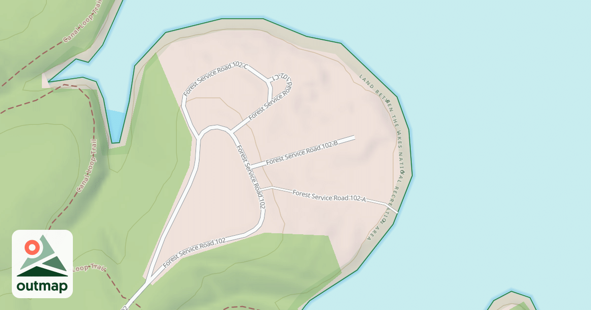 Map of N.B. CAMPSITE 1-3 ACCESS