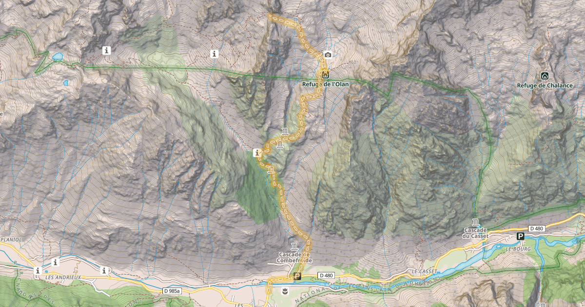 Map preview of Pas de l’Olan — La Chapelle-en-Valgaudémar