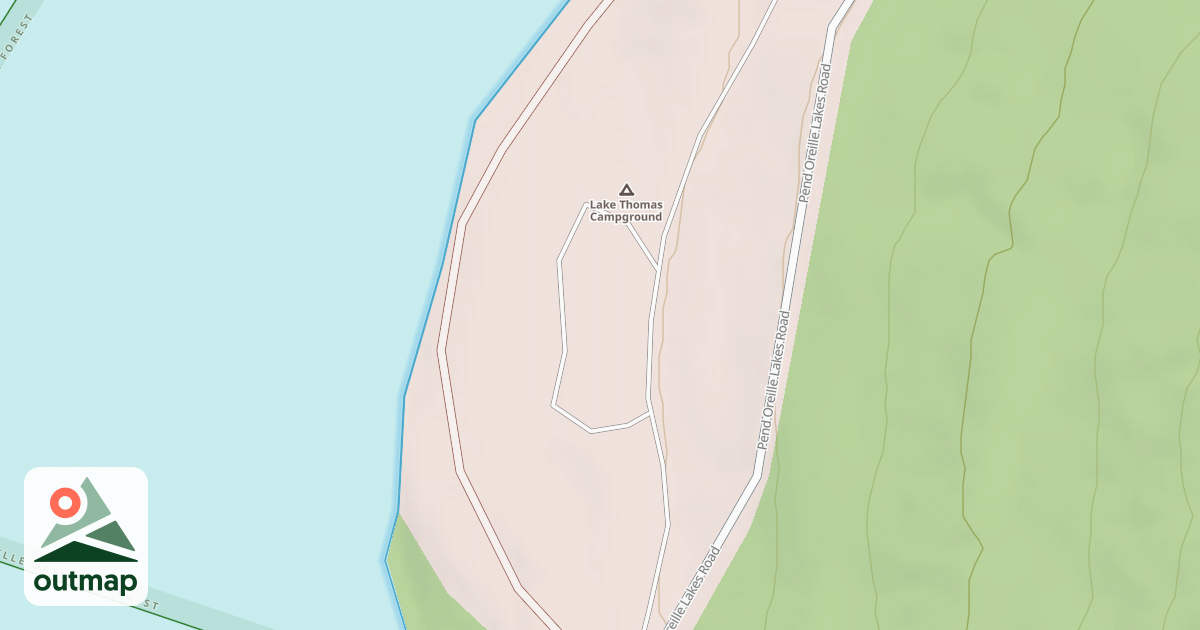 Map of THOMAS LAKE CAMPGROUND