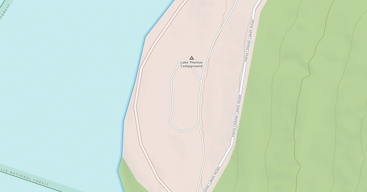 Map preview of THOMAS LAKE CAMPGROUND