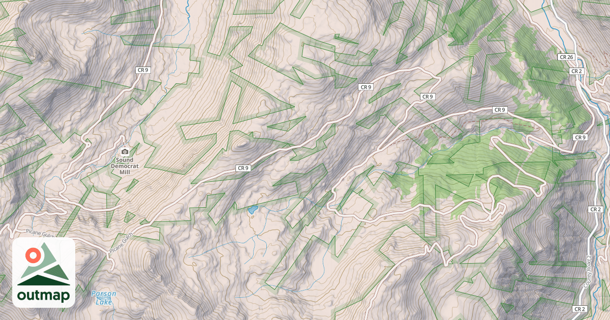 Map of County Road 9
