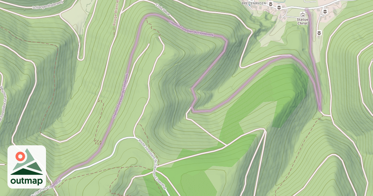 Map of Chemin Forestier du Holdereck