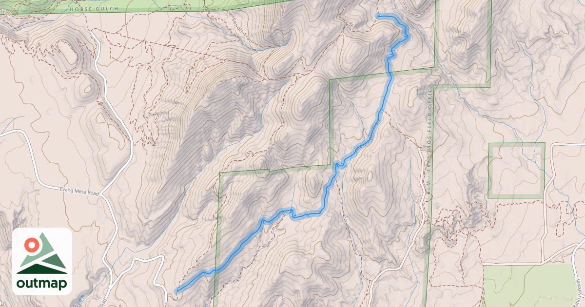 Map of Sidewinder Trail