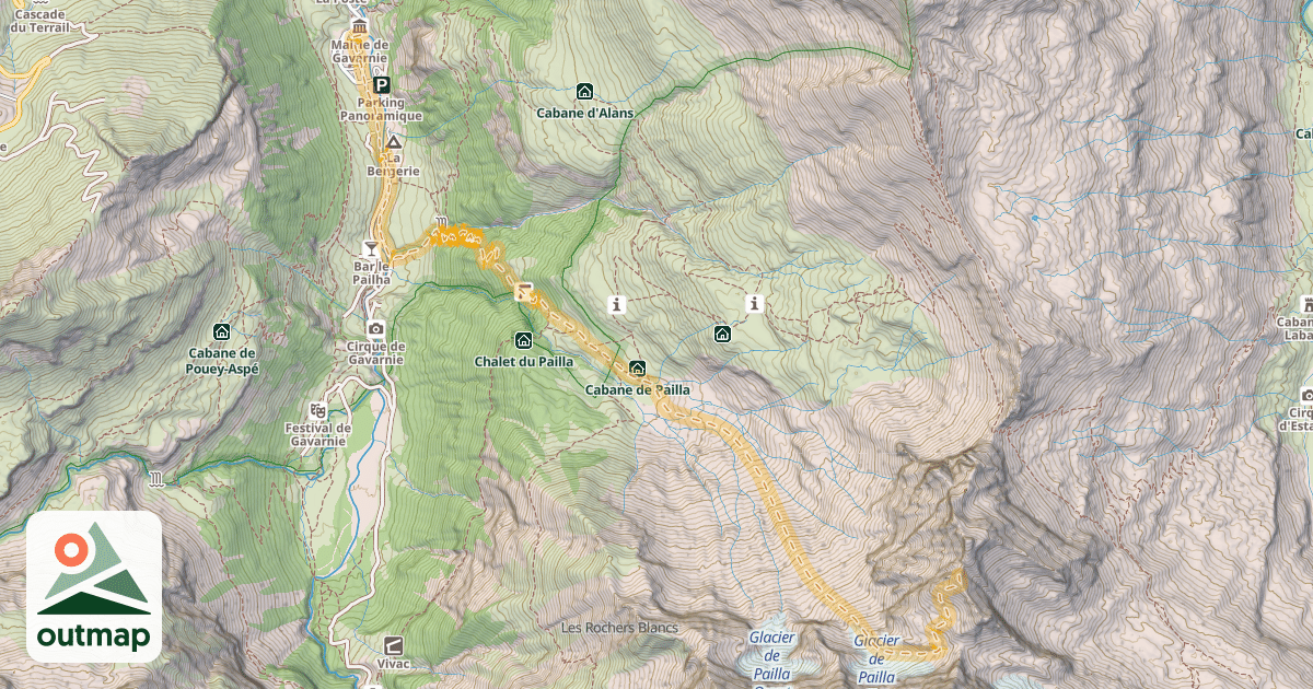 Map of Tête de Pailla — Gavarnie