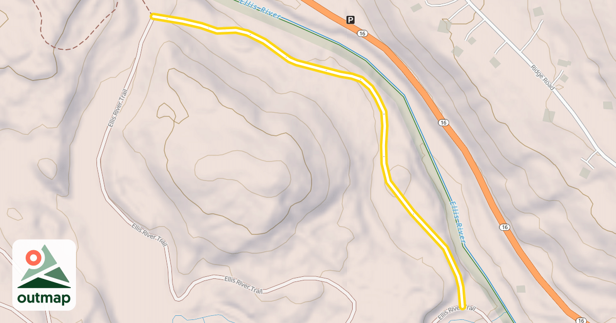 Map of Ellis River Trail