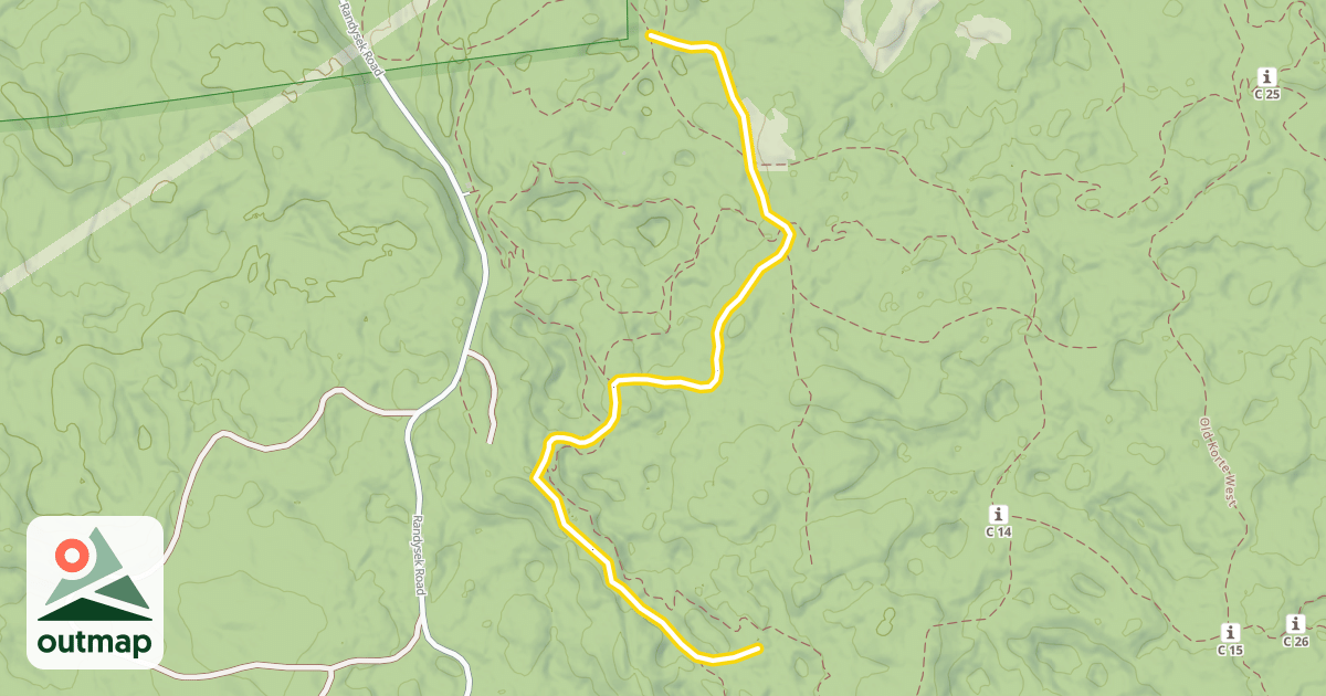 Map of North End Ski Trail
