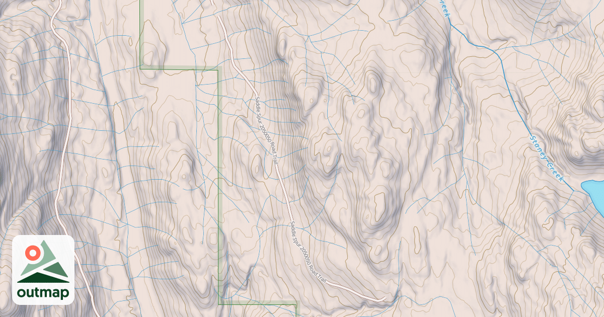 Map of Saddle Spur 2050050 Road