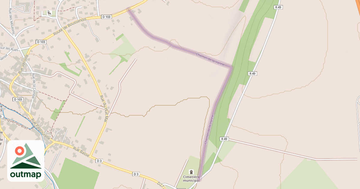 Map of Chemin de la Vanne