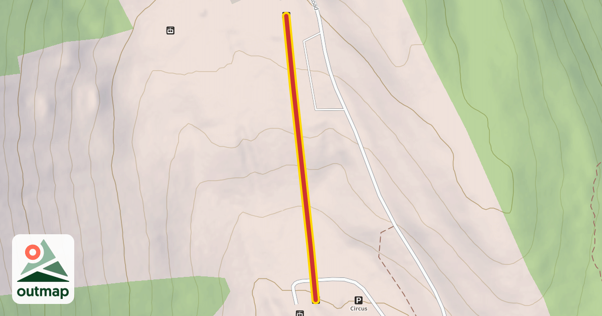 Map of Beginner's T-Bar