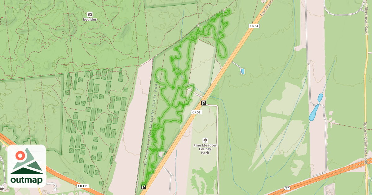Map of Eastport Mountainbike Trail