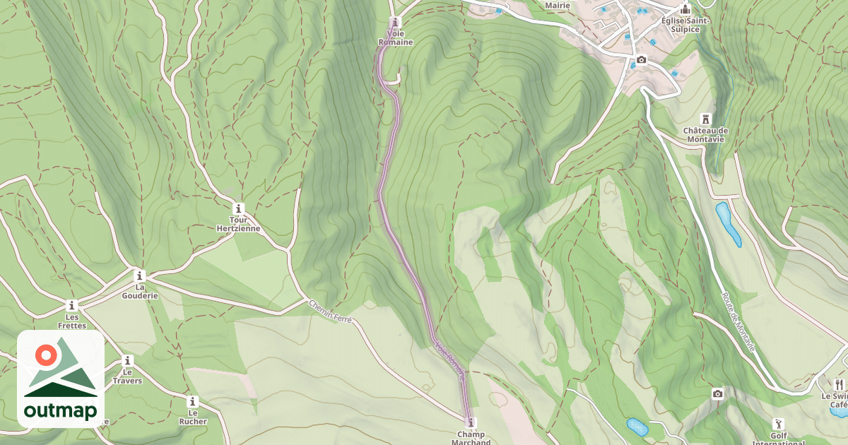 Map of Voie Romaine