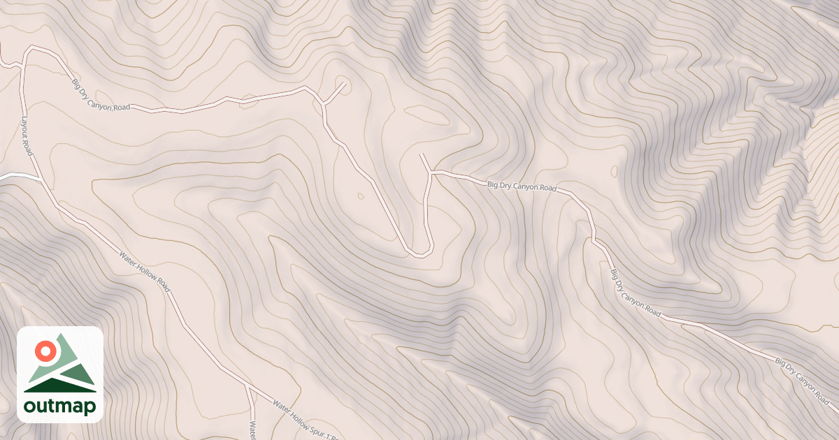 Map of BIG DRY CANYON