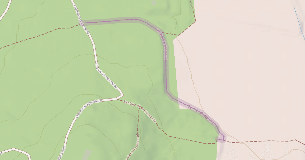 Map preview of Sentier de Bertaud