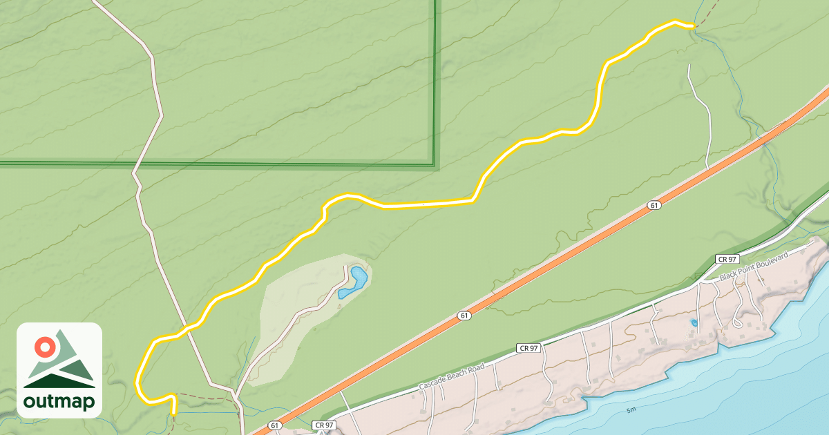 Map of North Shore Mountains Ski Trail