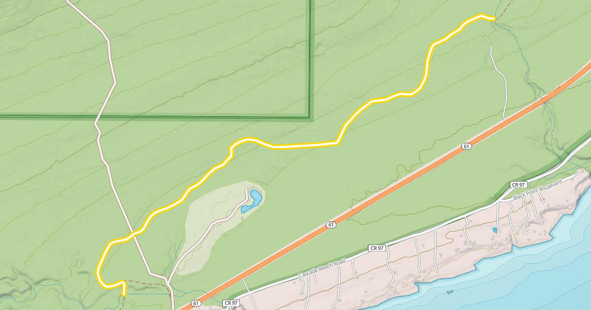 Map preview of North Shore Mountains Ski Trail