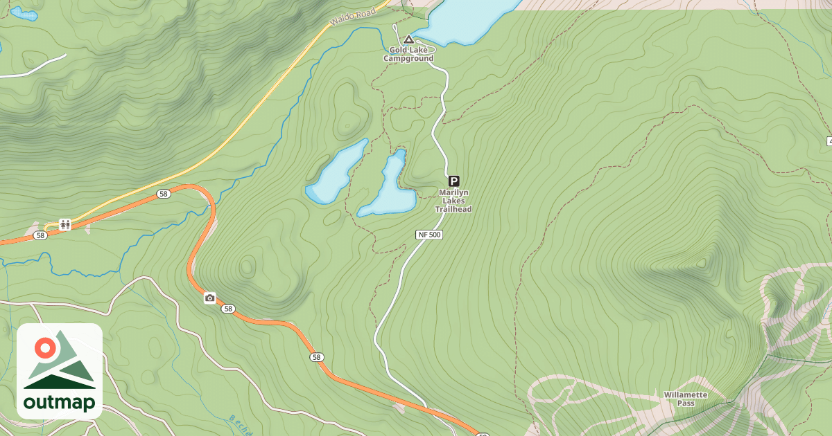 Map of GOLD LAKE ROAD