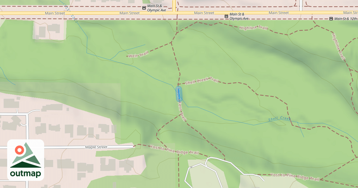Map of Sword Fern Trail