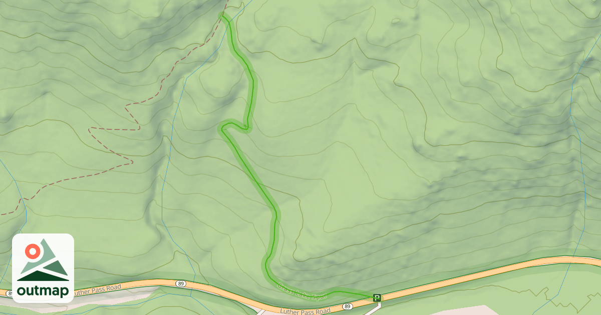 Map of Grass Lake Spur