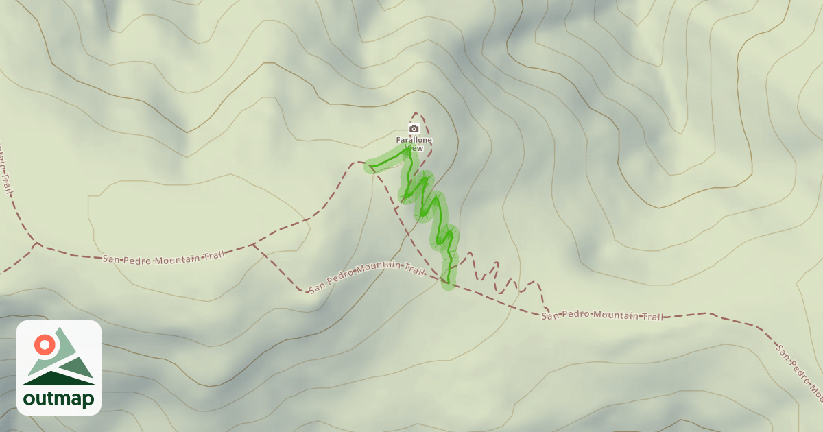 Map of San Pedro Mountain Switchbacks