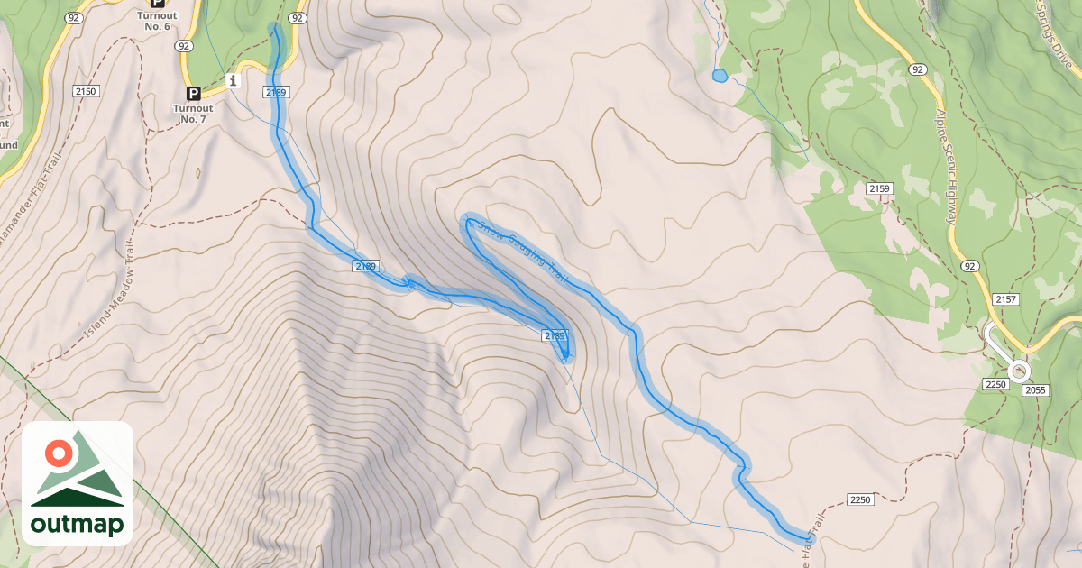 Map of Snow Gauging Trail