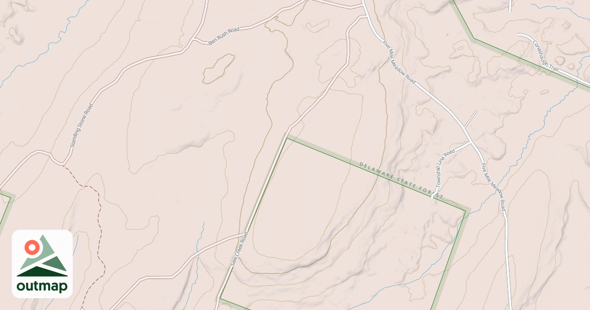 Map of Edgemere-Pecks Pond - Snowmobile Trails