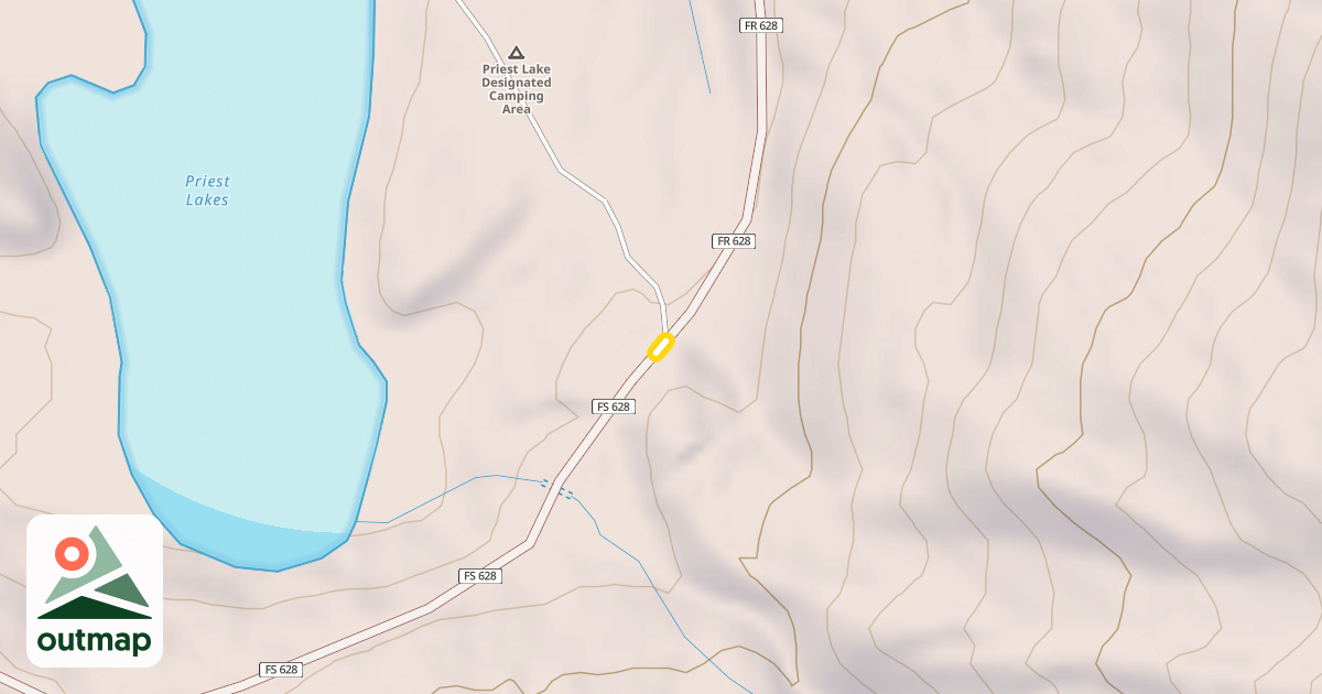 Map of Priest Lake Road