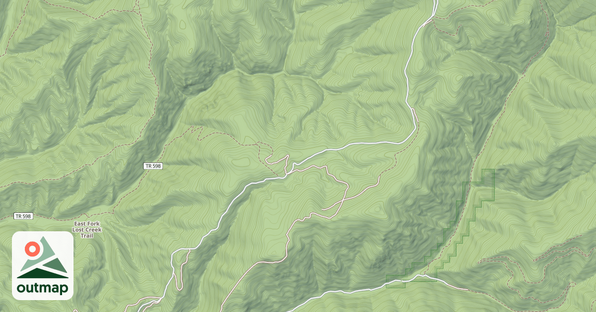 Map of CLEE CREEK BLOOM PEAK