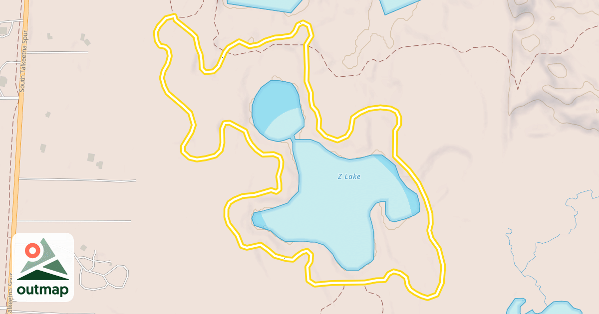 Map of Z Lake Loop