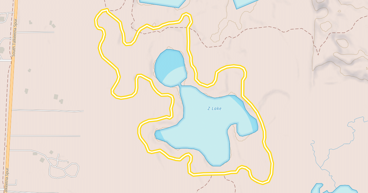 Map preview of Z Lake Loop
