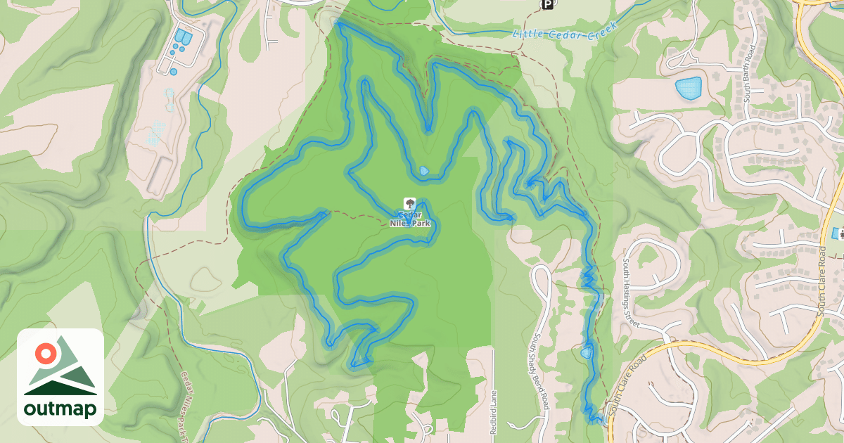 Map of Columbine Trail in Johnson