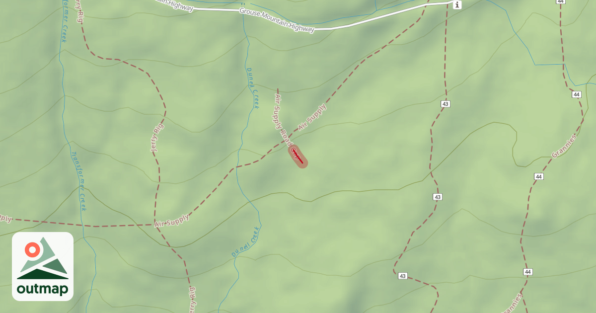 Map of Air Supply Road Gap