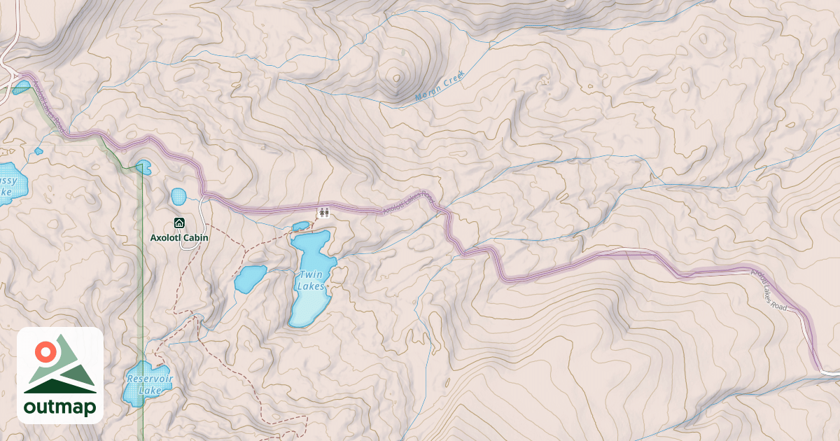 Map of Axolotl Lakes Road