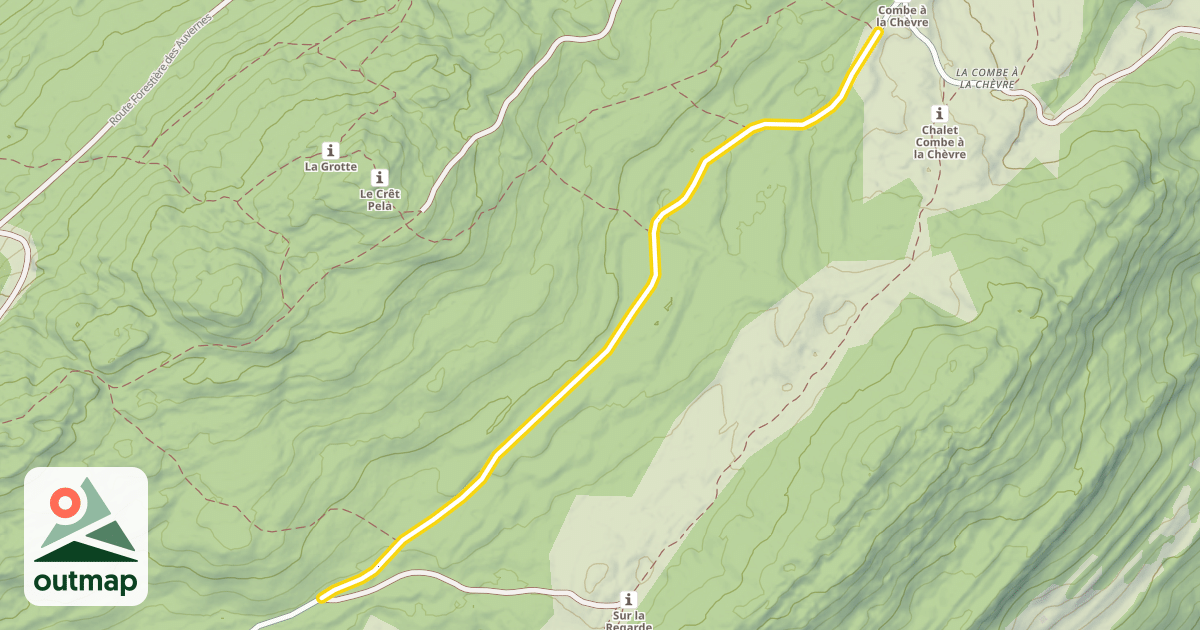 Map of Route Forestière des Forêts Monts