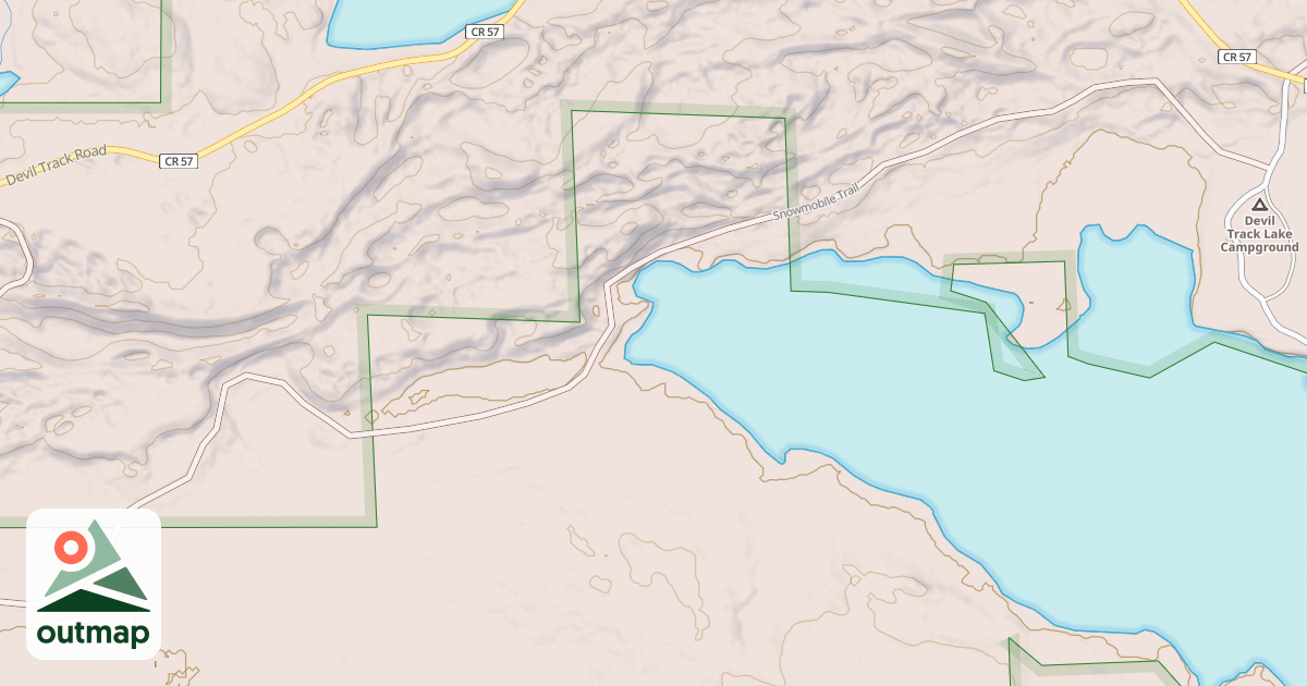 Map of EXPRESSWAY SNOWMOBILE ROUTE